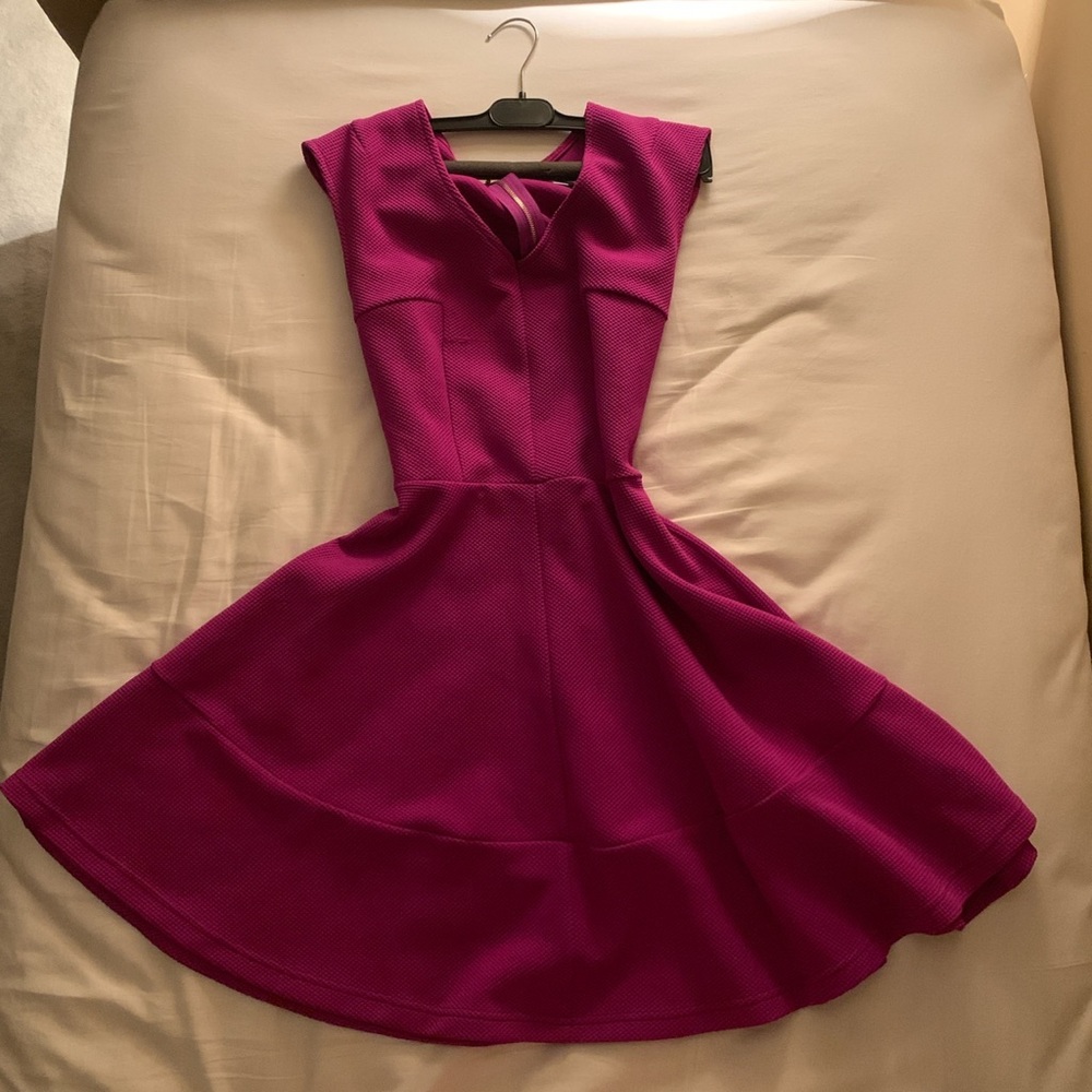 Purple flare a-line cocktail dress, size S!